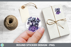 GorgeousDogs 04 Purple Drips Stickers design.