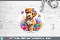 GorgeousDogs 04 Rainbow Summer Keychain design.