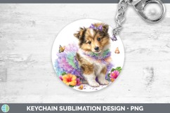GorgeousDogs 04 Rainbow Summer Keychain design.