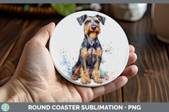 GorgeousDogs 04 Splash Round Coaster design.
