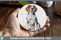 GorgeousDogs 04 Splash Round Coaster design.