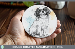 GorgeousDogs 04 Splash Round Coaster design.
