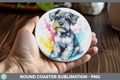 GorgeousDogs 04 Splash Round Coaster design.