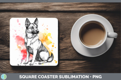GorgeousDogs 04 Splash Square Coaster design.