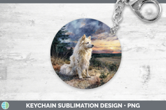 GorgeousDogs 04 Sunset Keychain design.