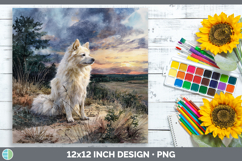 GorgeousDogs 04 Sunset Paper Backgrounds design.