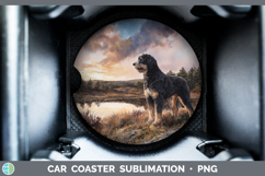 GorgeousDogs 04 Sunset Car Coaster design.