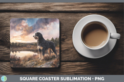 GorgeousDogs 04 Sunset Square Coaster design.