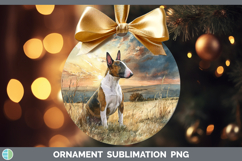 GorgeousDogs 04 Sunset Ornament design.