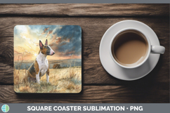 GorgeousDogs 04 Sunset Square Coaster design.