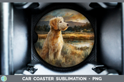 GorgeousDogs 04 Sunset Car Coaster design.