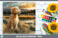GorgeousDogs 04 Sunset Paper Backgrounds design.