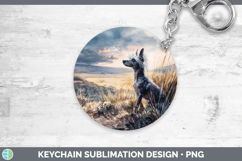 GorgeousDogs 04 Sunset Keychain design.