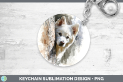 GorgeousDogs 04 Tree Peek Keychain design.