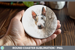 GorgeousDogs 04 Tree Peek Round Coaster design.