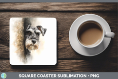 GorgeousDogs 04 Tree Peek Square Coaster design.