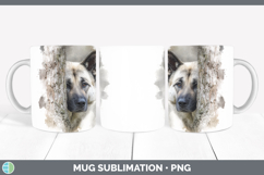 GorgeousDogs 04 Tree Peek Mug Wrap design.