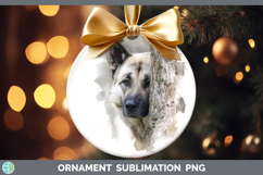 GorgeousDogs 04 Tree Peek Ornament design.