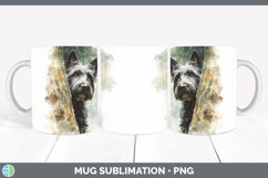GorgeousDogs 04 Tree Peek Mug Wrap design.