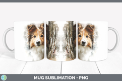 GorgeousDogs 04 Tree Peek Mug Wrap design.