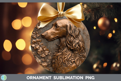GorgeousDogs 05 Copper Relief Ornament design.