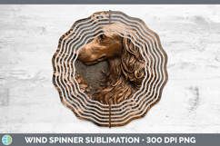GorgeousDogs 05 Copper Relief Wind Spinner design.