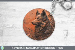 GorgeousDogs 05 Copper Relief Keychain design.