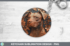 GorgeousDogs 05 Copper Relief Keychain design.