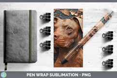 GorgeousDogs 05 Copper Relief Pen Wrap design.