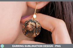 GorgeousDogs 05 Copper Relief Round Earrings design.