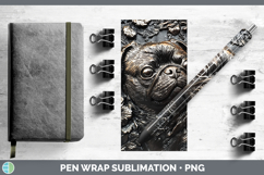 GorgeousDogs 05 Copper Relief Pen Wrap design.