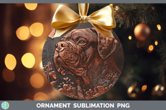 GorgeousDogs 05 Copper Relief Ornament design.