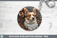 GorgeousDogs 05 Copper Relief Keychain design.