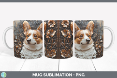GorgeousDogs 05 Copper Relief Mug Wrap design.