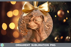 GorgeousDogs 05 Copper Relief Ornament design.