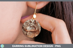 GorgeousDogs 05 Copper Relief Round Earrings design.
