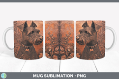 GorgeousDogs 05 Copper Relief Mug Wrap design.