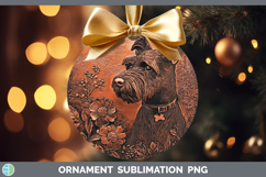 GorgeousDogs 05 Copper Relief Ornament design.