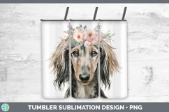 GorgeousDogs 05 Floral Crown Tumbler design.
