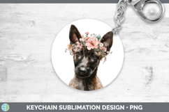GorgeousDogs 05 Floral Crown Keychain design.