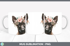 GorgeousDogs 05 Floral Crown Mug Wrap design.