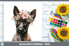 GorgeousDogs 05 Floral Crown Paper Backgrounds design.
