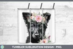 GorgeousDogs 05 Floral Crown Tumbler design.