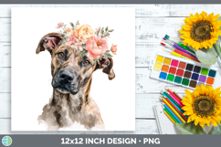 GorgeousDogs 05 Floral Crown Paper Backgrounds design.