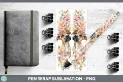 GorgeousDogs 05 Floral Crown Pen Wrap design.