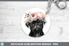 GorgeousDogs 05 Floral Crown Keychain design.