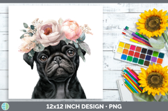 GorgeousDogs 05 Floral Crown Paper Backgrounds design.
