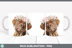 GorgeousDogs 05 Floral Crown Mug Wrap design.