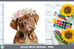GorgeousDogs 05 Floral Crown Paper Backgrounds design.