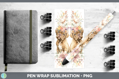 GorgeousDogs 05 Floral Crown Pen Wrap design.